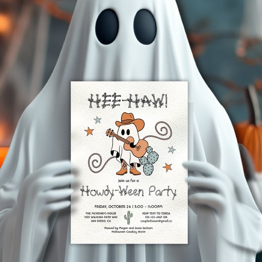 Westerne Cowboy Howdy-Ween Party Halloween Kaart