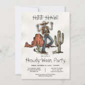 Westerne Cowboy Howdy-Ween Party Halloween Kaart (Voorkant)