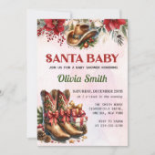 Westerne Cowboy Kerstman Baby shower Kaart (Voorkant)