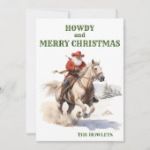 Westerne Cowboy kerstvakantie Feestdagenkaart (Voorkant)