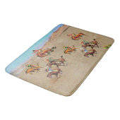  Westerne Cowboy-Kinderen op paardenbont Badmat (Gekanteld)