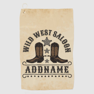 Westerne Cowboy laarzen ADD NAAM Sheriff Spurs Sal Golfhanddoek