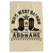 Westerne Cowboy laarzen ADD NAAM Sheriff Spurs Sal Medium Cadeauzakje (Voorkant)