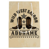 Westerne Cowboy laarzen ADD NAAM Sheriff Spurs Sal Medium Cadeauzakje (Achterkant)