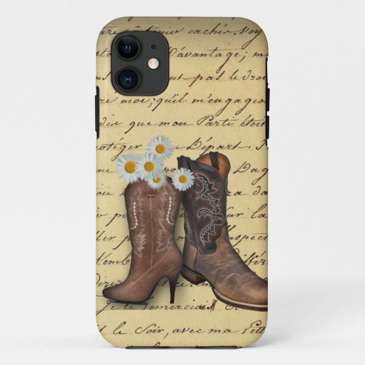  Westerne Cowboy laarzen romantische iphone5hoesje Case-Mate iPhone Case (Achterkant)