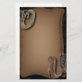 westerne cowboy laarzen voor bruiloft briefpapier (Voorkant / Achterkant)