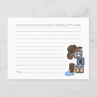 Westerne Cowboy Moeder Tips Kaart