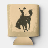 Westerne Cowboy Monogram Rustieke Naam Saloon Blikjeskoeler (Achterkant)