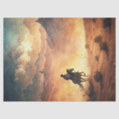 Westerne cowboy op de prairie tissuepapier (Voorkant)