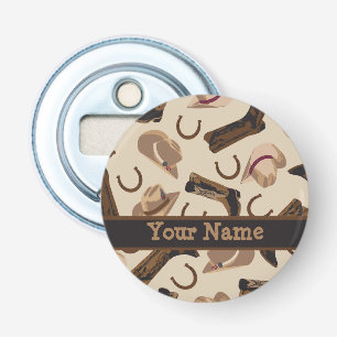 Westerne Cowboy Pet Boots Black Beige Name Button Flesopener