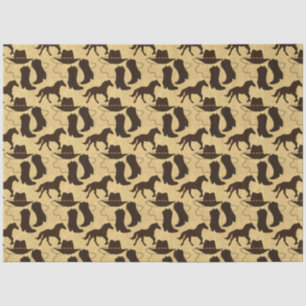 Westerne Cowboy Pet Boots Horse Gold Glitter Tissuepapier
