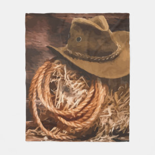 Westerne Cowboy Pet Lasso Horse Art Fleece Deken
