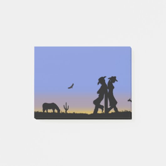 Westerne Cowboy Post-it® Notes (Voorkant)