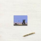 Westerne Cowboy Post-it® Notes (Op bureau)