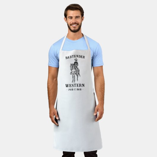 Westerne Cowboy Pub & Bar Custom Bartender Schort (Gedragen)