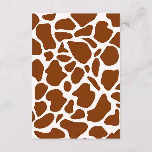 Westerne Cowboy Rocking Horse Boy Luier Raffle Informatiekaartje (Achterkant)