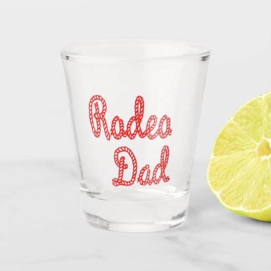 Westerne Cowboy Rodeo Dad Shot Glas (Voorkant)