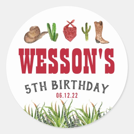 Westerne Cowboy Rodeo Sticker (Voorkant)