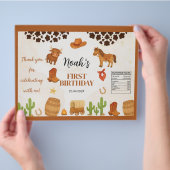 Westerne Cowboy Rodeo Verjaardag Chip Bag Wrapper Flyer (Hand)