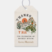 Westerne Cowboy Rodeo verjaardagscadeau Labels Cadeaulabel (Voorkant)