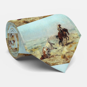 Westerne Cowboy Roping Steer Necktie Stropdas