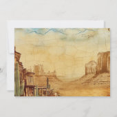  Westerne Cowboy Rustic Country Wedding Save The Date (Achterkant)