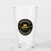 Westerne Cowboy Rustic Logo Personalized Groomsmen Glas (Voorkant)