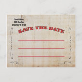 Westerne Cowboy Save the Date Briefkaarten (Achterkant)