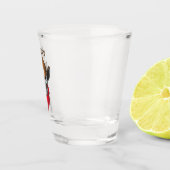 Westerne cowboy schedel met naamontwerp shot glas (Rechts)