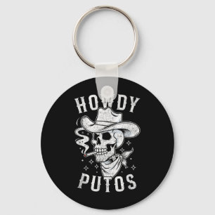 Westerne Cowboy Skull Hola Howdy Putos Spanish Sla Sleutelhanger
