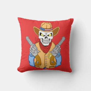 Westerne Cowboy Skull Kussen