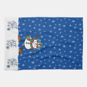 Westerne Cowboy Snowman Kerst Theedoek (Horizontaal)