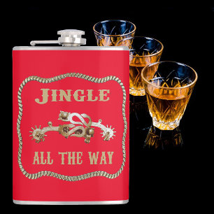 Westerne Cowboy Spurs Jingle helemaal Heupfles