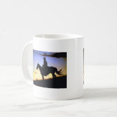 Westerne Cowboy Sunset Silhouette Koffiemok (Voorkant links)