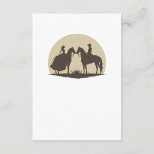 Westerne cowboy trouwgegevens kaart