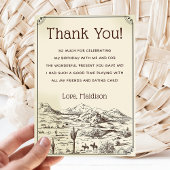 Westerne Cowboy Verjaardagsfeestje Dank je kaart