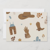 Westerne Cowboy Verjaardagsfeestje Dank u Kaart Fo (Achterkant)