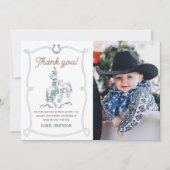  Westerne Cowboy Verjaardagsfoto Bedankkaart (Voorkant)