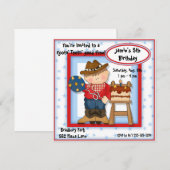 Westerne Cowboy Verjaardagsuitnodigingen Kaart (Voorkant / Achterkant)