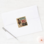 Westerne  cowboykoning van de rodeo vierkante sticker (Envelop)