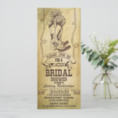 westerne cowboylaarzen bruids doucheuitnodigingen kaart (Staand voorkant)