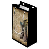 Westerne cowboylaarzen voor wilde bloemen in Damas Klein Cadeauzakje (Voorkant Gekanteld)