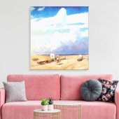 Westerne cowboys, afgedekt door Wyeth Canvas Afdruk (Insitu (Woonkamer))