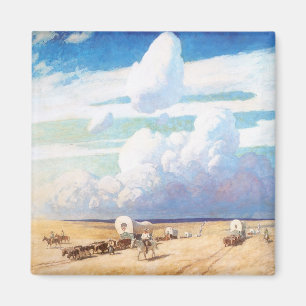 Westerne cowboys, afgedekt door Wyeth Magneet