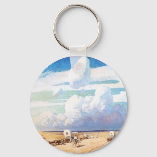  Westerne cowboys, afgedekt door Wyeth Sleutelhanger (Voorkant)