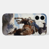 Westerne cowboys, Bucking by NC Wyeth Case-Mate iPhone Case (Achterkant (horizontaal))