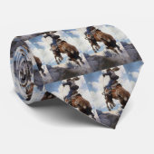  Westerne cowboys, Bucking by NC Wyeth Stropdas (Opgerold)