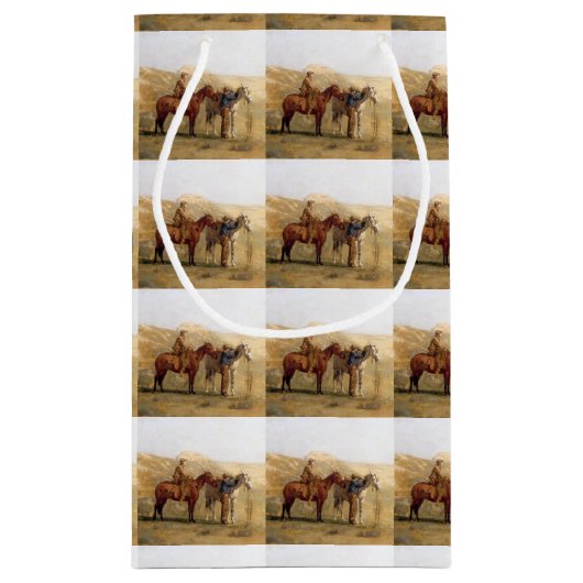 Westerne Cowboys Gift Bag Klein Cadeauzakje (Achterkant)