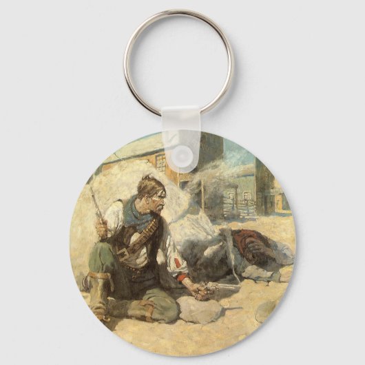 Westerne cowboys, Hopby NC Wyeth Sleutelhanger (Voorkant)