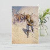 Westerne cowboys in de Corral door NC Wyeth (Staand voorkant)